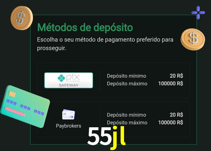 O cassino 55jl oferece uma grande variedade de métodos de pagamento